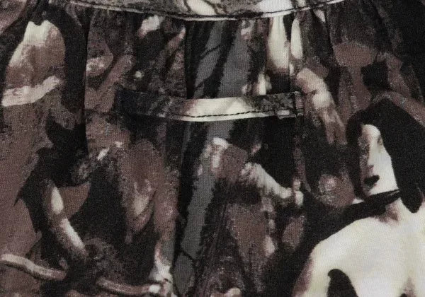 Jean Paul Gaultier Vintage Grey Portrait Floral Vest