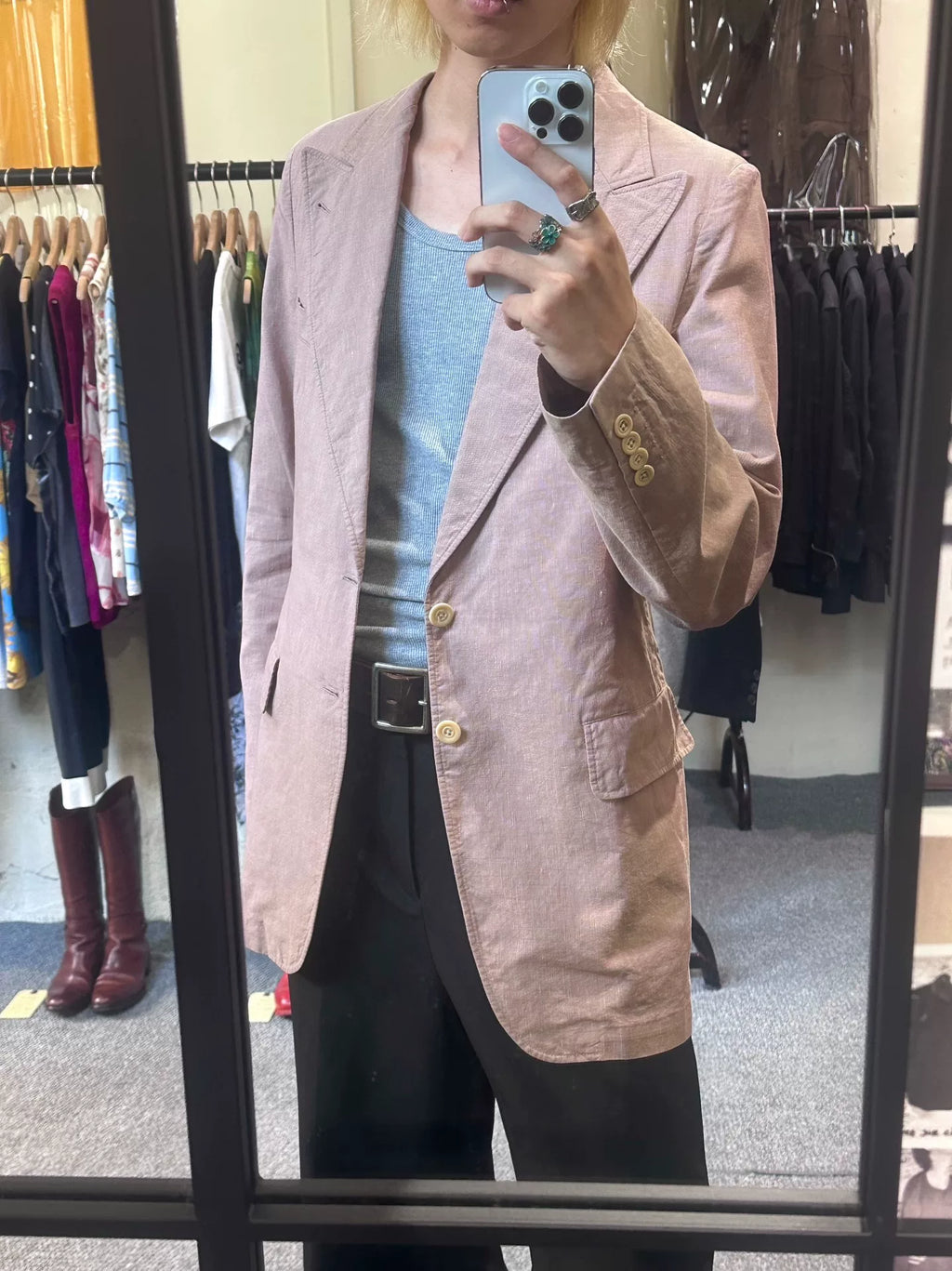 DRIES VAN NOTEN Elegant Smoky Pink Blazer