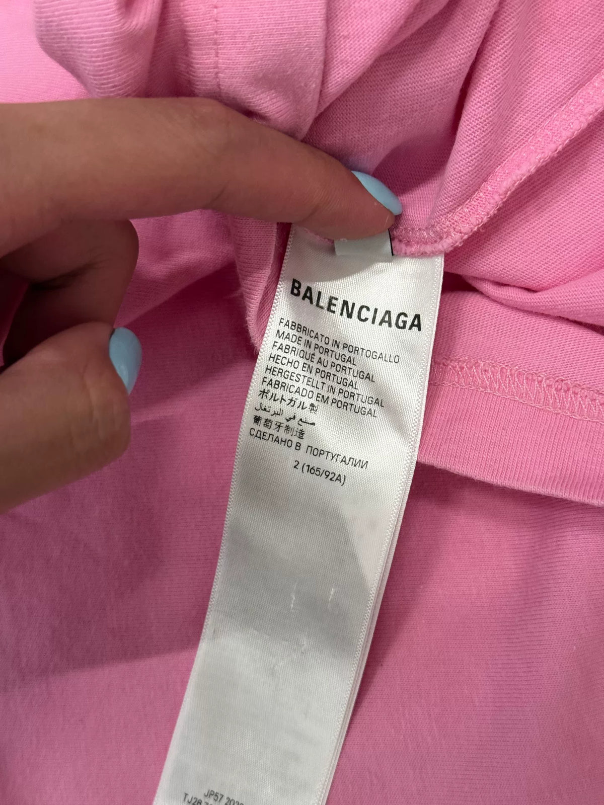 Balenciaga Paris Pink Disaster Flame Print Short-Sleeve T-Shirt