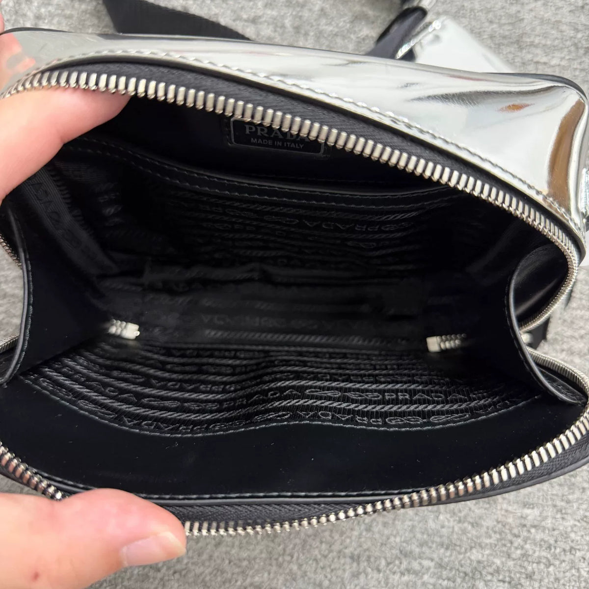 Prada Glossy Postman Shoulder Bag