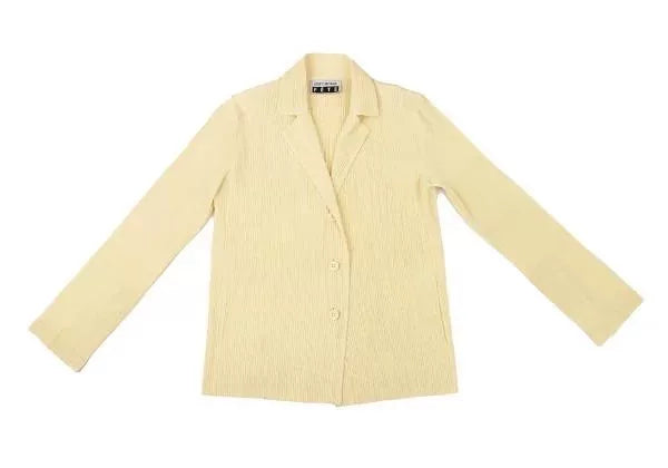 Issey Miyake Vintage Off-White Pleated Top