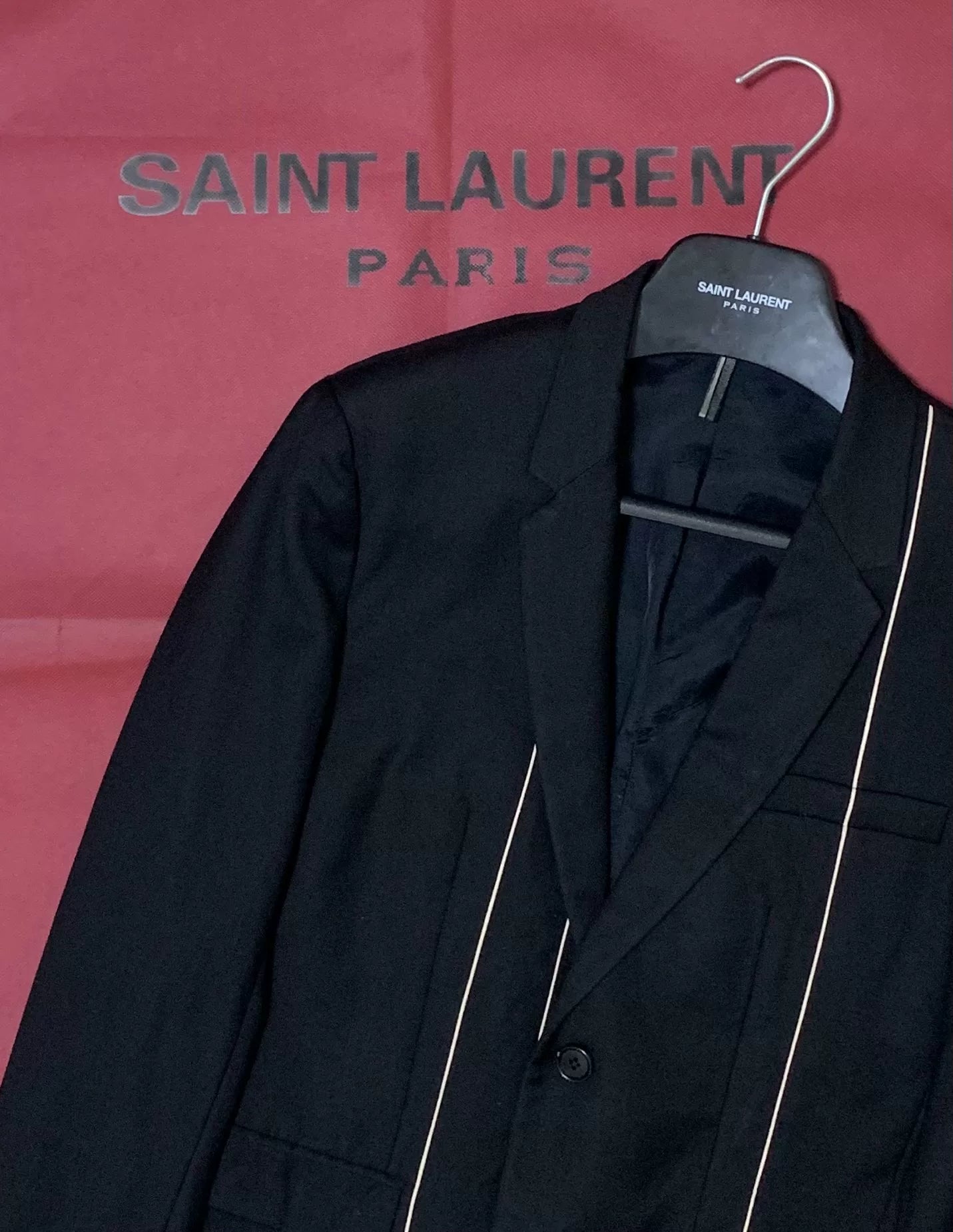 Dior Homme 14FW Runway White Suit Black Wool