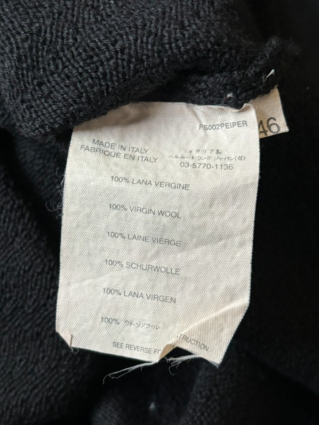 Helmut Lang | 2000s Designer Era Black Turtleneck Sweater