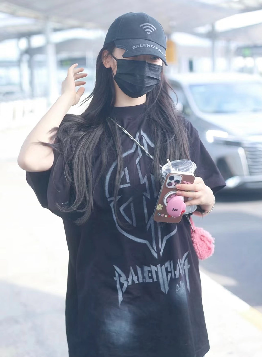 Balenciaga Distressed Print T-Shirt
