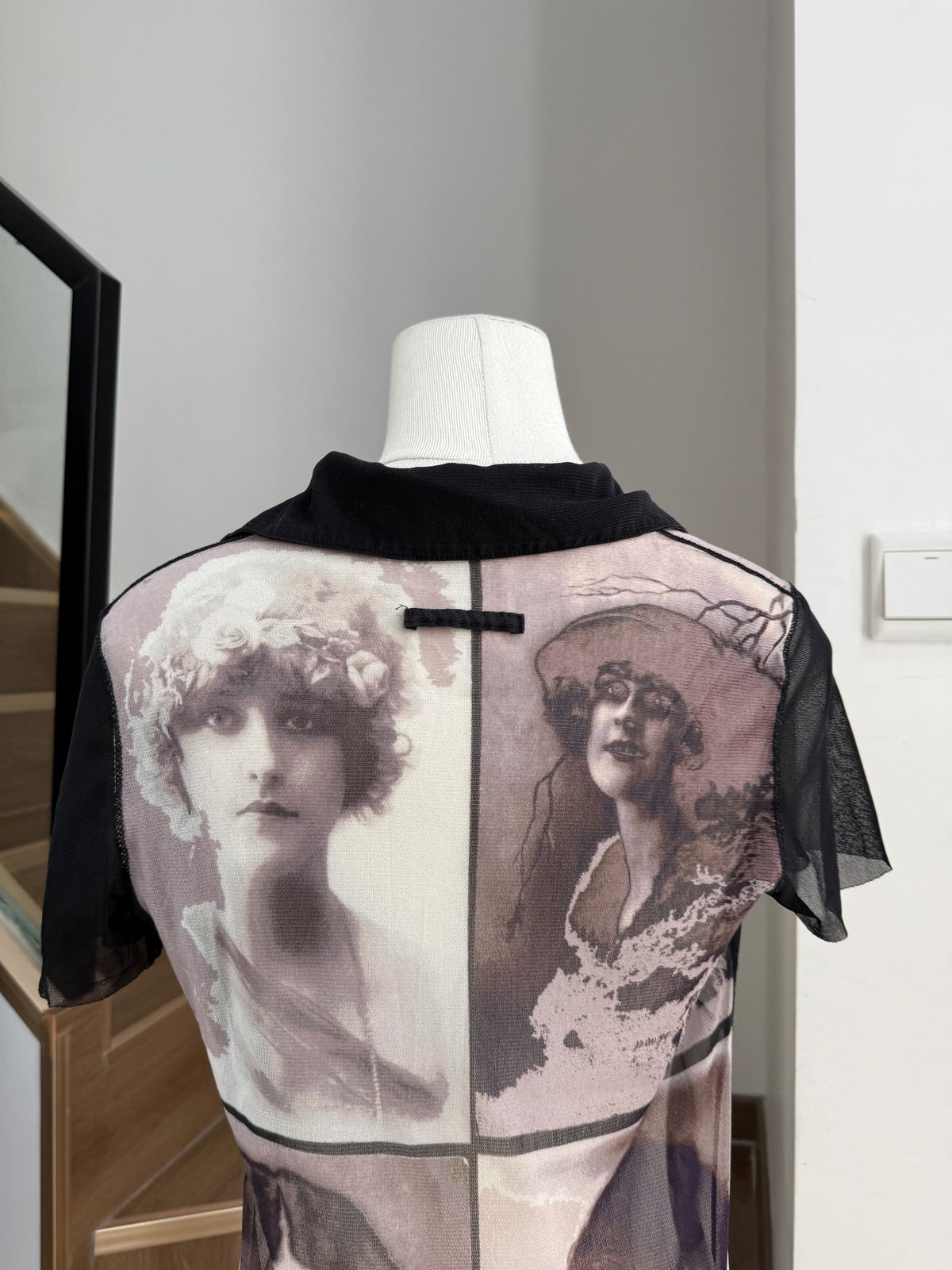 Jean Paul Gaultier Four-Panel Portrait Mesh Shirt