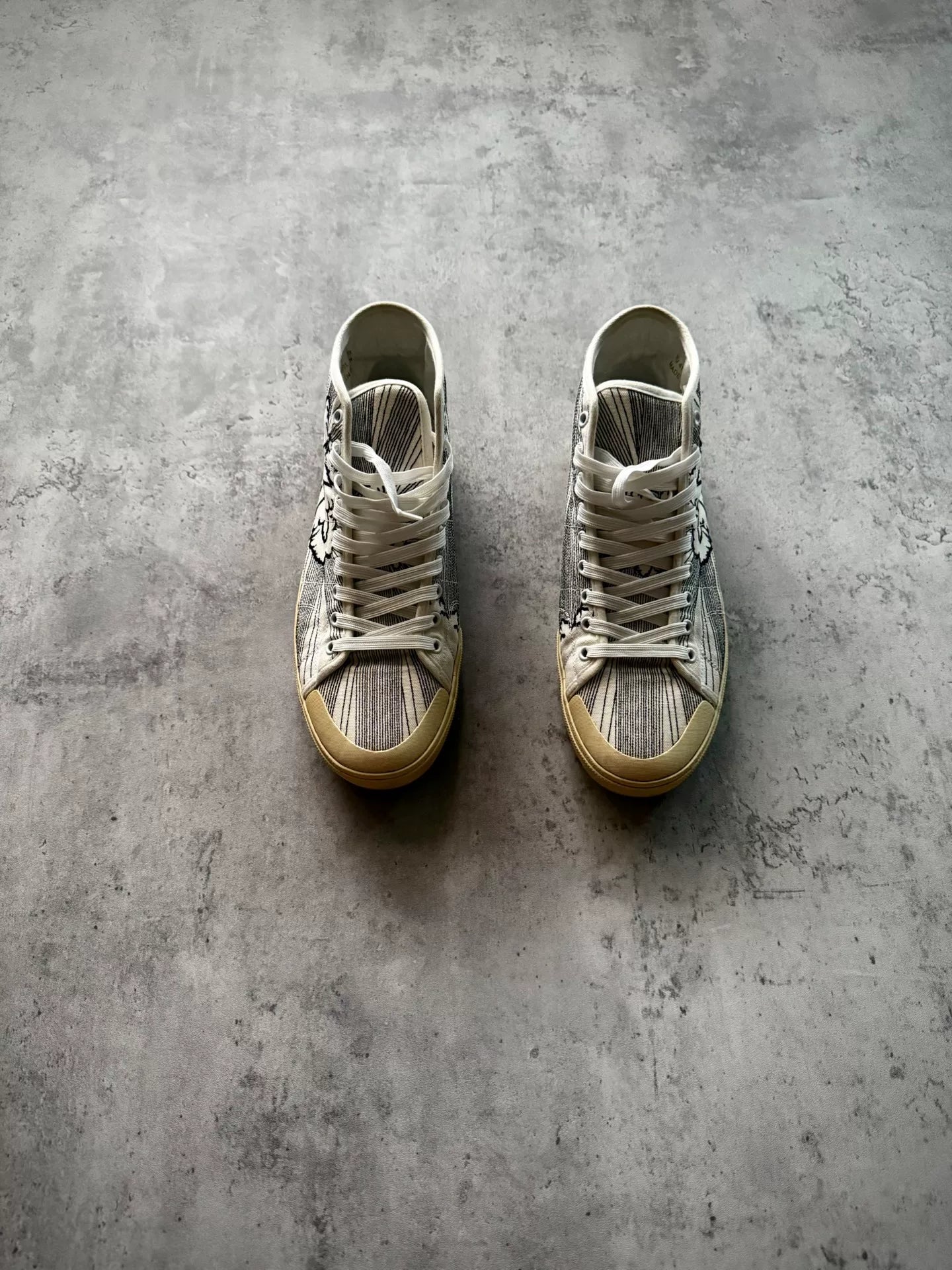 Saint Laurent Paris 16SS Court Classic Comic Explosion Print Canvas Sneakers by Hedi Slimane