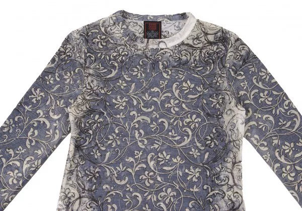 Jean Paul Gaultier Vintage Blue Floral Mesh Top