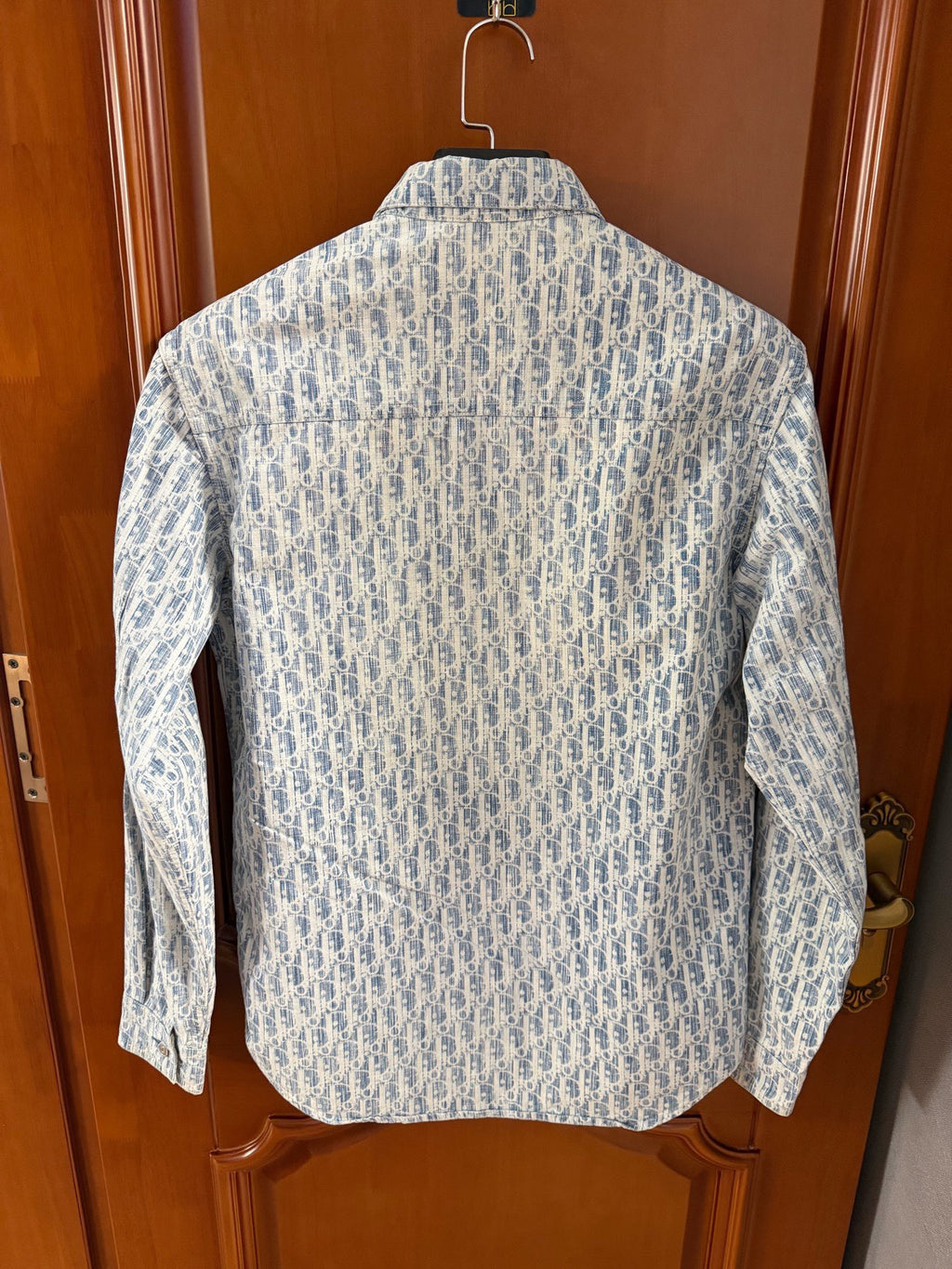 Dior Blue White Monogram Denim Shirt