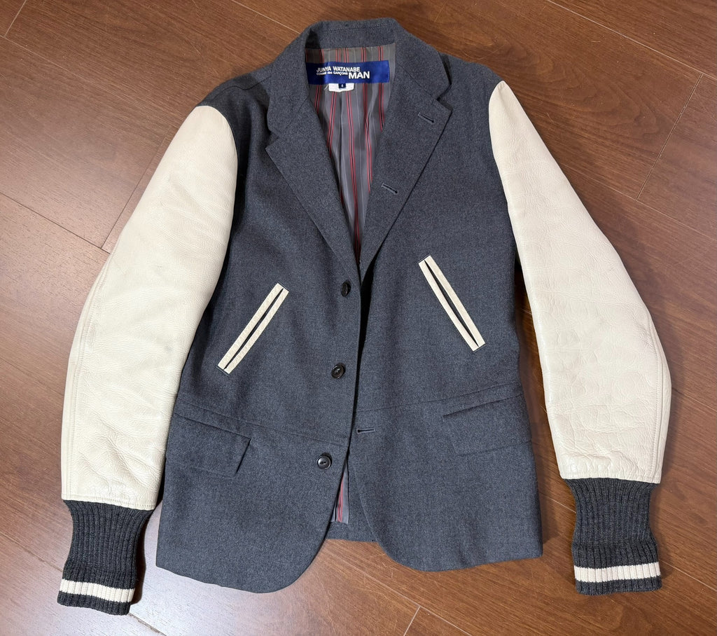 Junya Watanabe 08AW gun collar suit baseball jacket pilot leather jacket