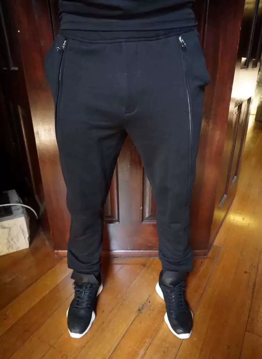 HBA Hood By Air FW15 Yard sweatpants Black Cotton Pants