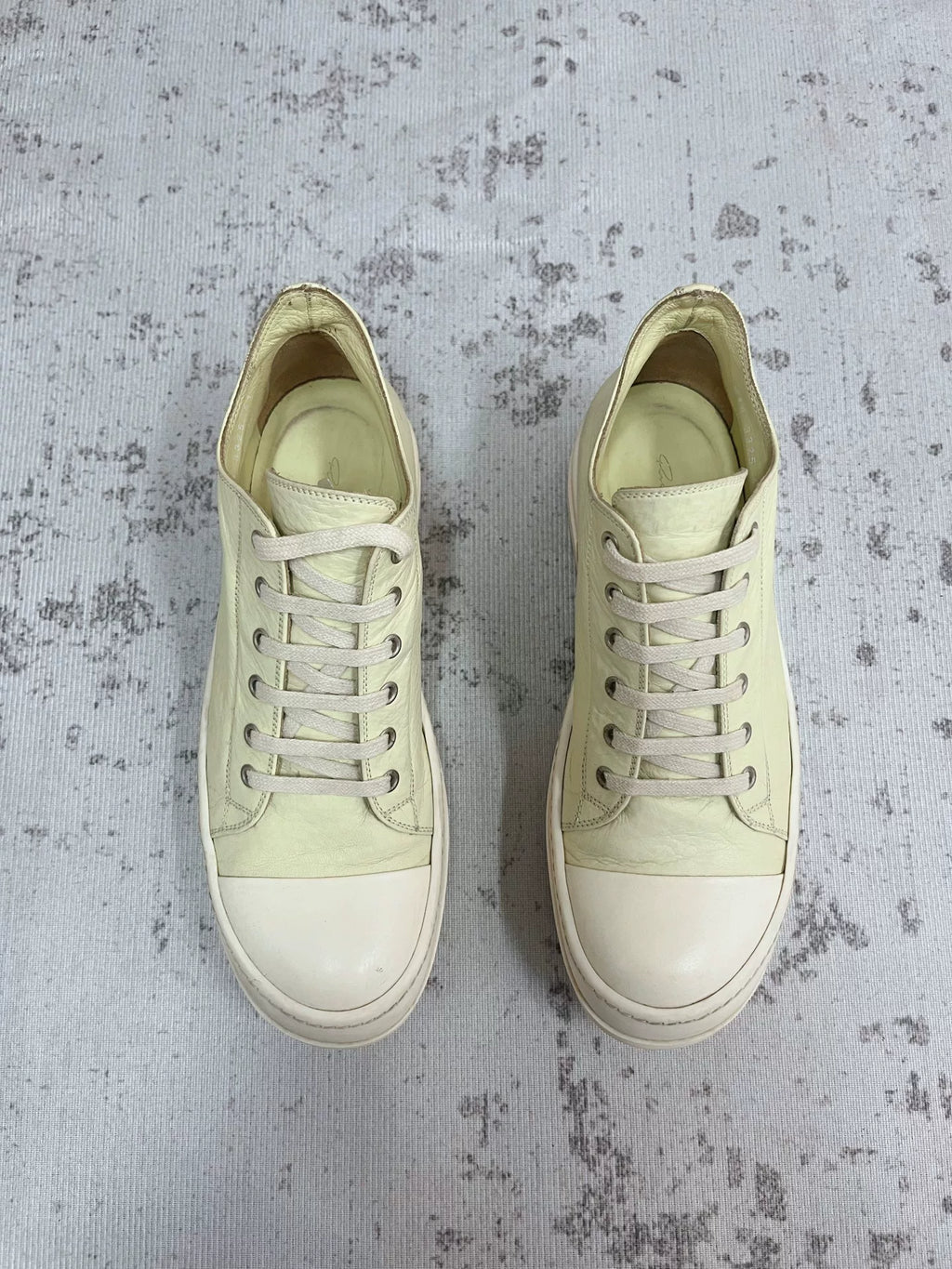 Rick Owens Main Line Leather Low-Top Sneakers