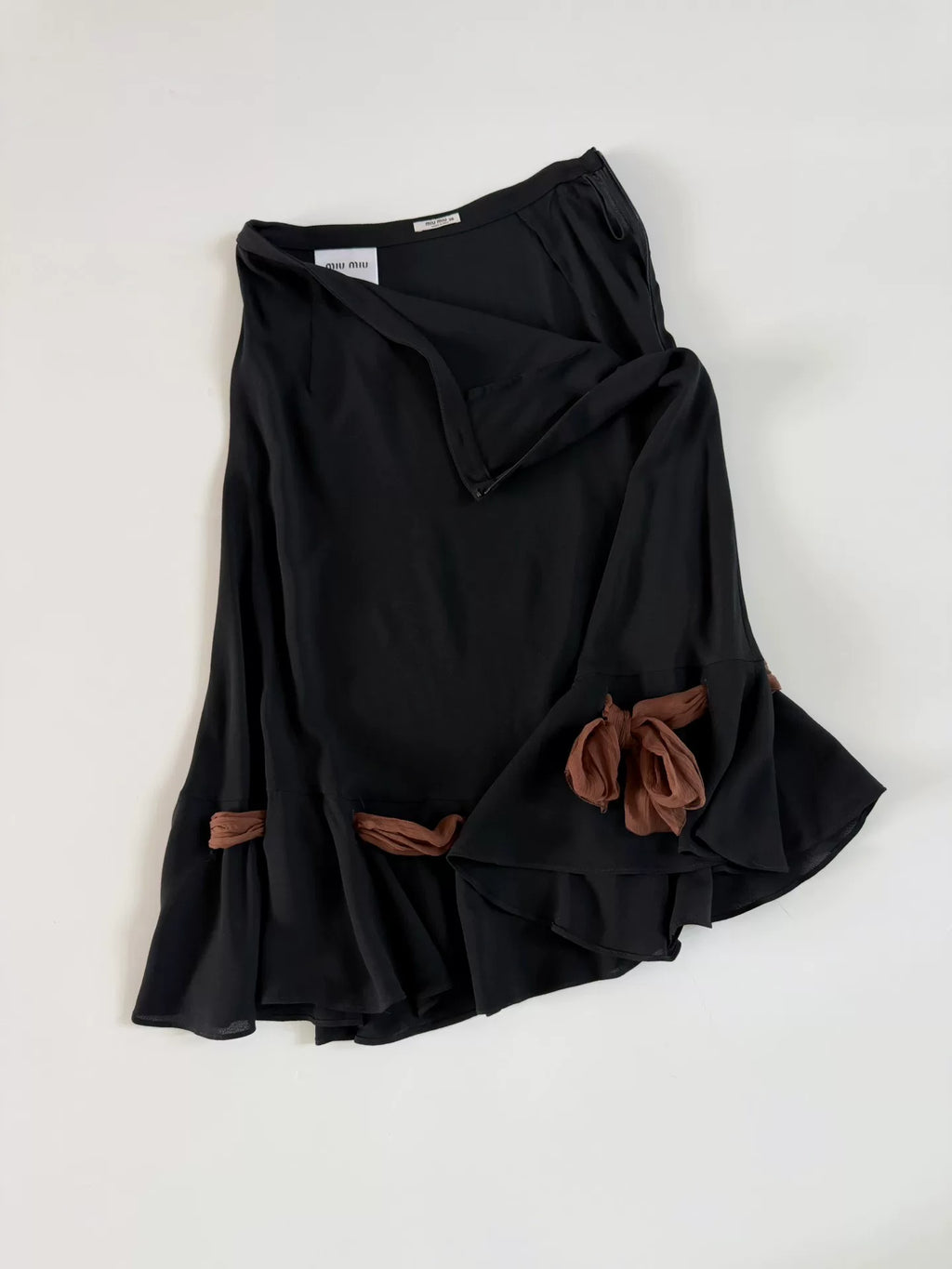 Miu Miu 2019 Tied Ribbon Hem Skirt