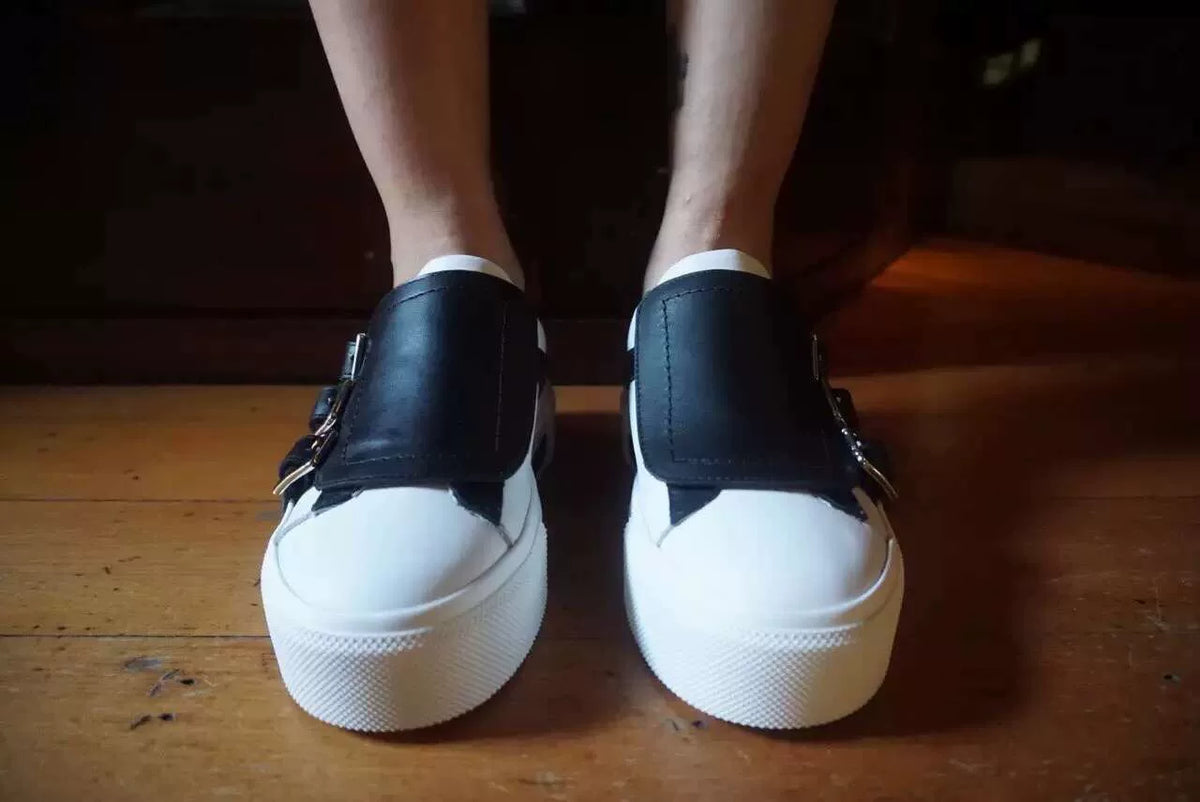 Alexander McQueen SS16 White Triple-Strap Low-Top Sneakers