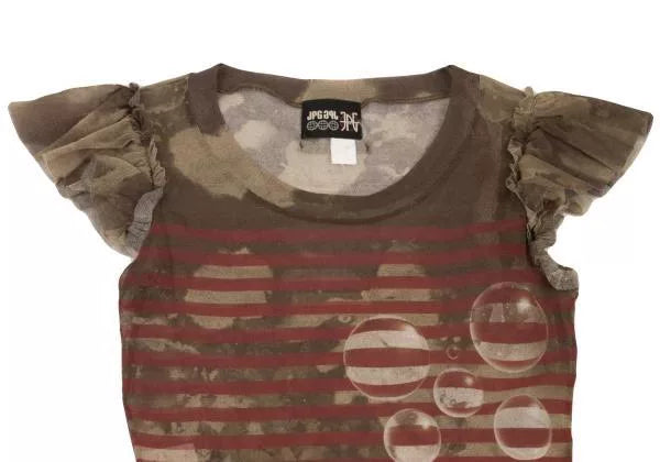 Jean Paul Gaultier Vintage Striped Bubble Mesh Top