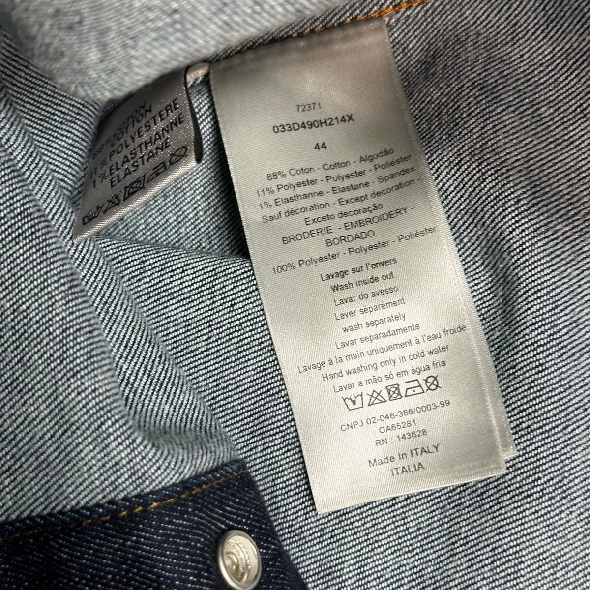 Dior Logo Letter Landscape Embroidery Denim Long Sleeve Shirt