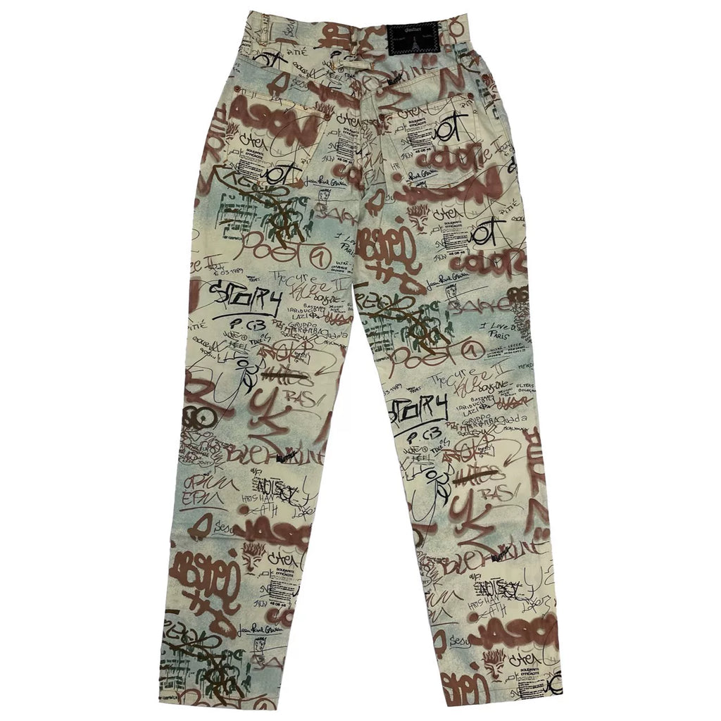 1994 Spring/Summer Jean Paul Gaultier Graffiti Print Trousers