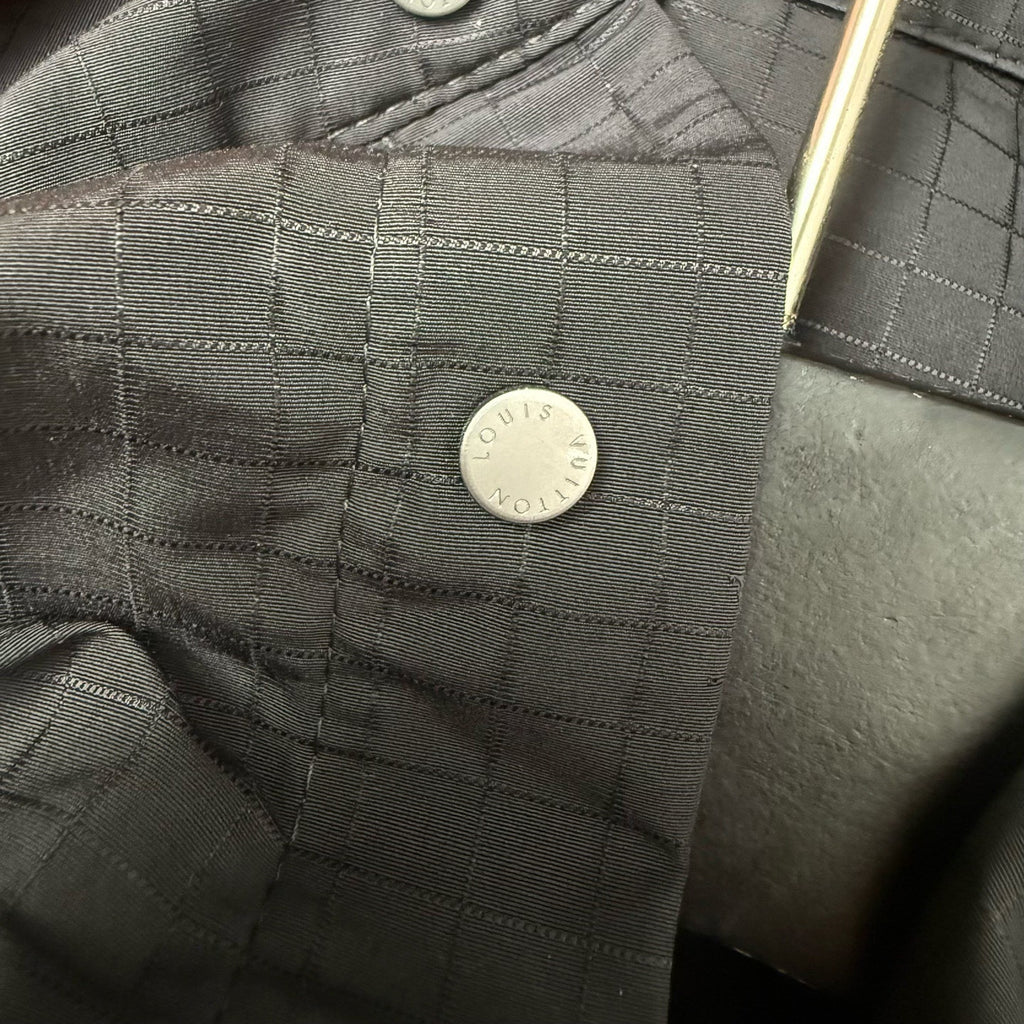 Louis Vuitton Black Tone-on-Tone Embroidered Detachable Jacket
