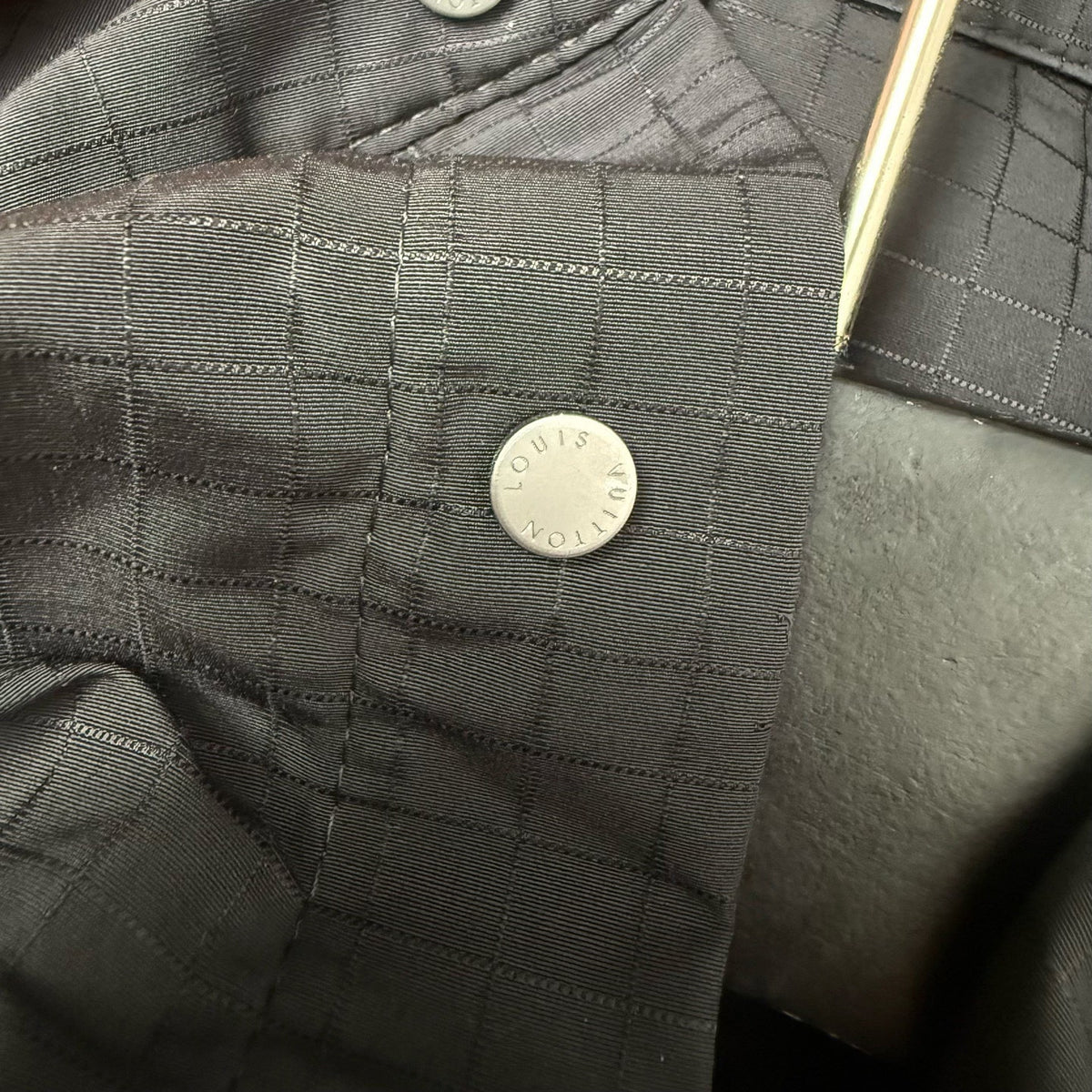Louis Vuitton Black Tone-on-Tone Embroidered Detachable Jacket