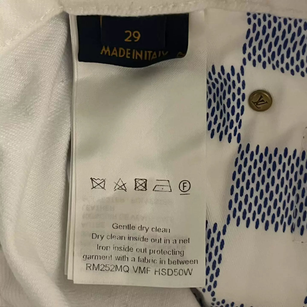 Louis Vuitton White Five Pocket Skateboard Denim Jeans