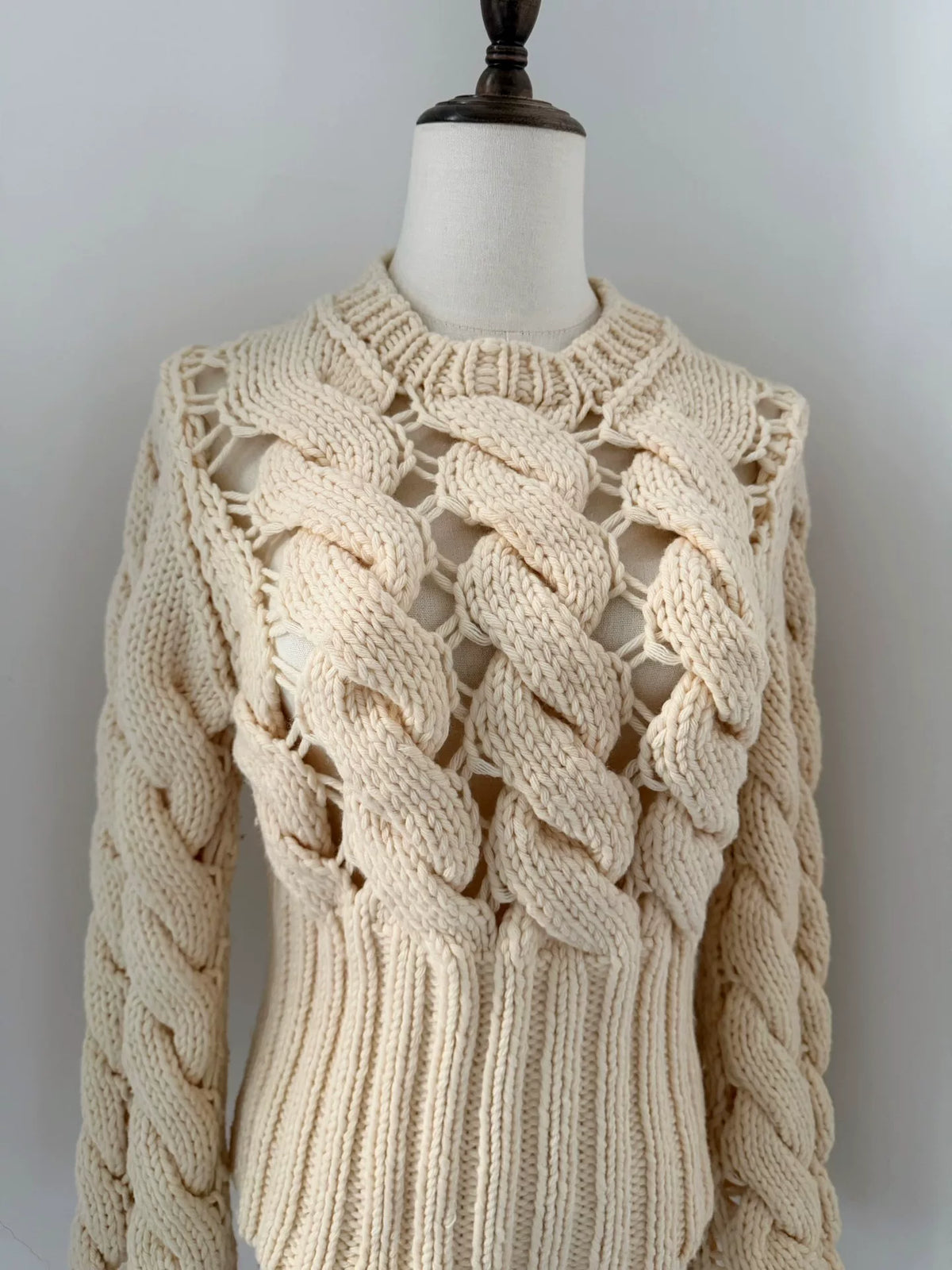 Comme des Garçons Rei Kawakubo mainline cable-knit pullover sweater