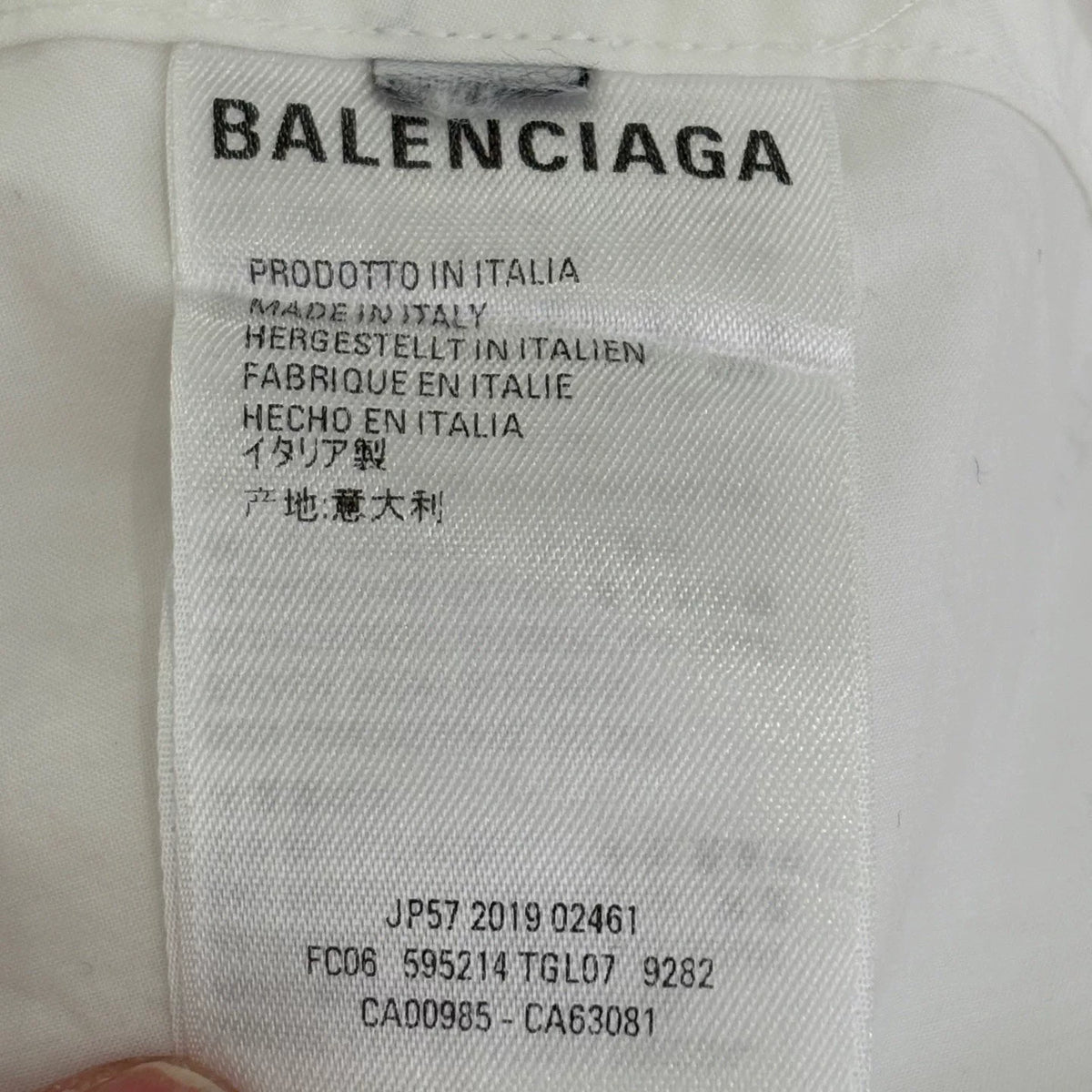 Balenciaga All-Over Print Silver Logo Long Sleeve Shirt