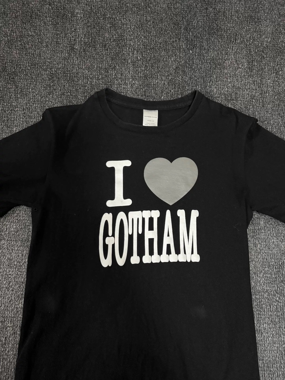 Number (n)ine 02SS SS “i Love Gotham" Slogan Short Sleeve Top
