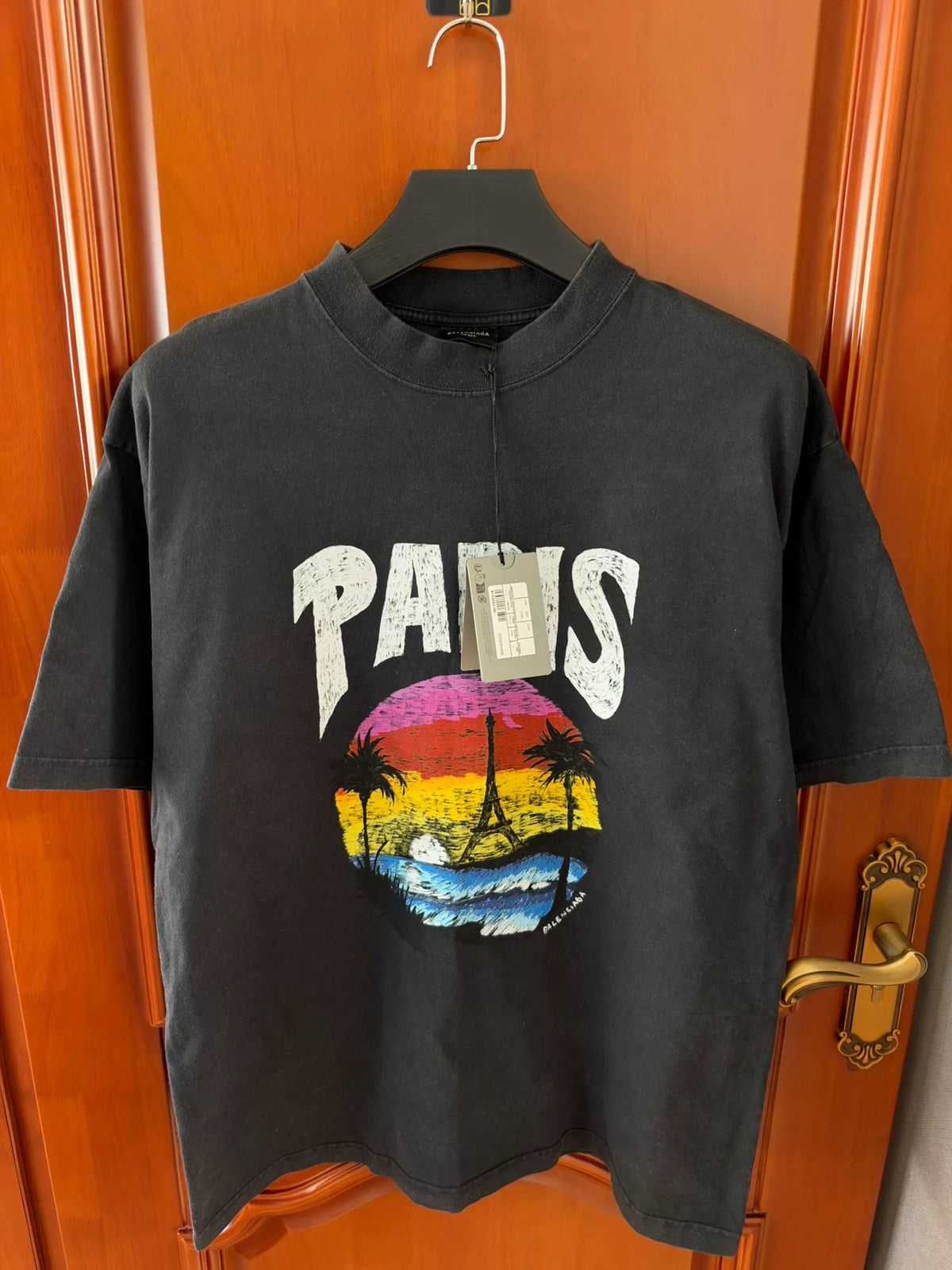 Balenciaga Coconut Sunset Print Short Sleeve T-Shirt