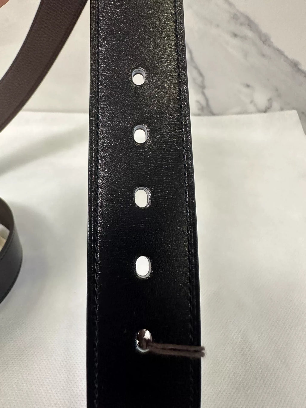 Hermes Black Silver H-Buckle Belt