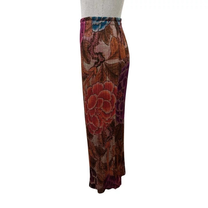Issey Miyake AW98 Peony Print Pleated Skirt