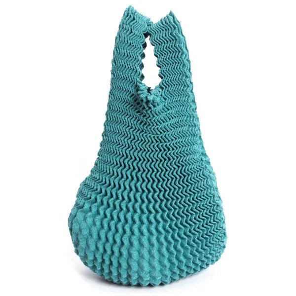 Issey Miyake Vintage Blue Pleated Shoulder Bag