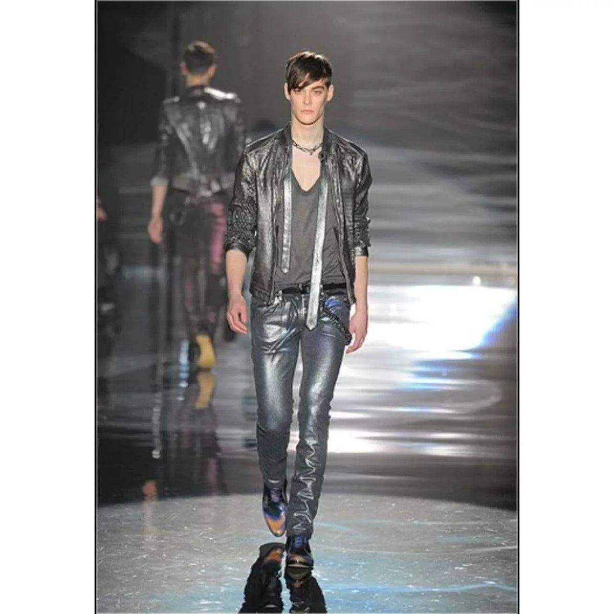 Gucci FW09 Silver Metallic Trompe l'Oeil Denim by Frida Giannini