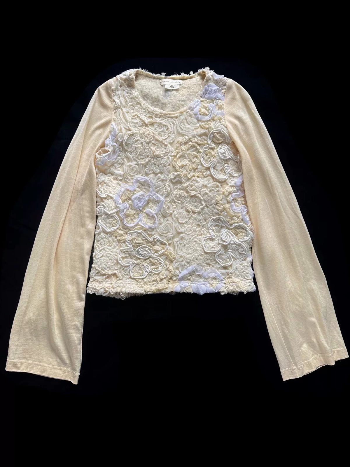 Comme Des Garçons SS12 Double-Sided Floral Bell-Sleeve Top
