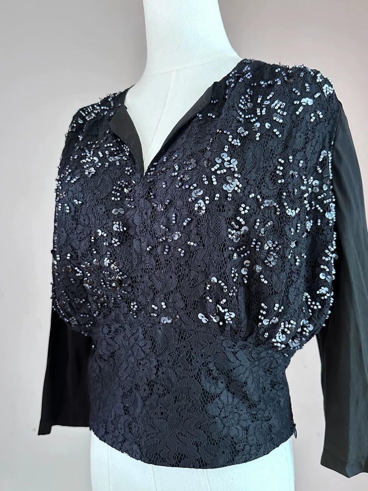 Junya Watanabe 2003 Lace Beaded Top
