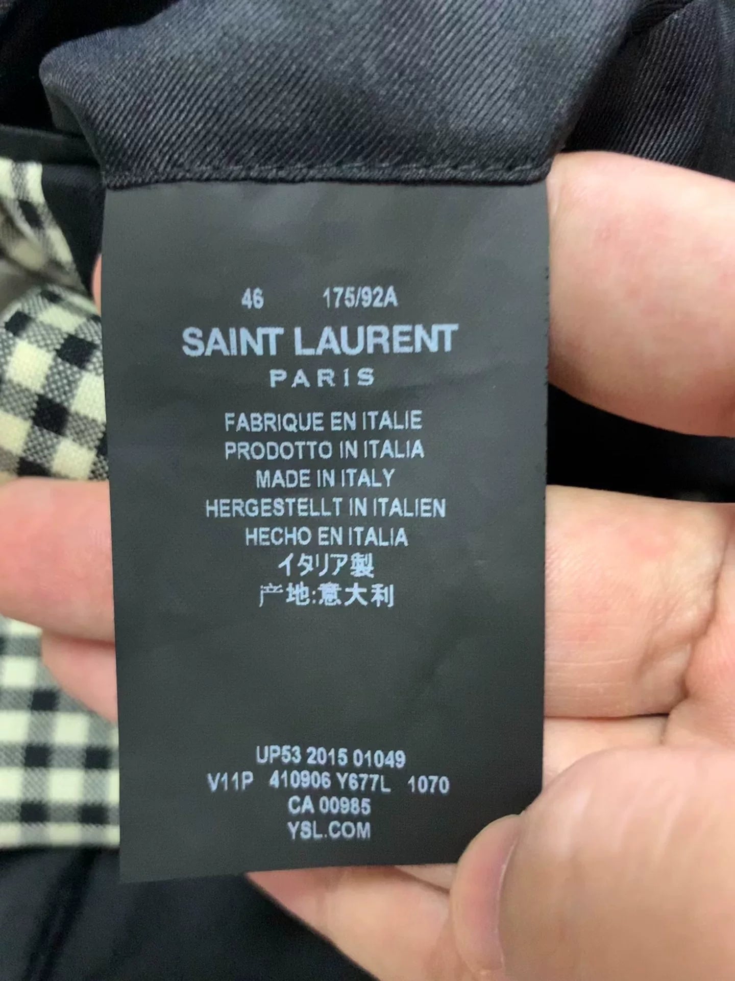 Saint Laurent 16SS Runway Black White Suit