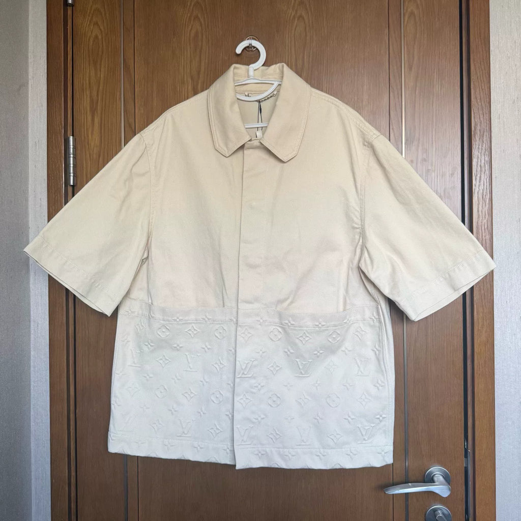 Louis Vuitton Beige Lumberjack Print Short Sleeve Shirt