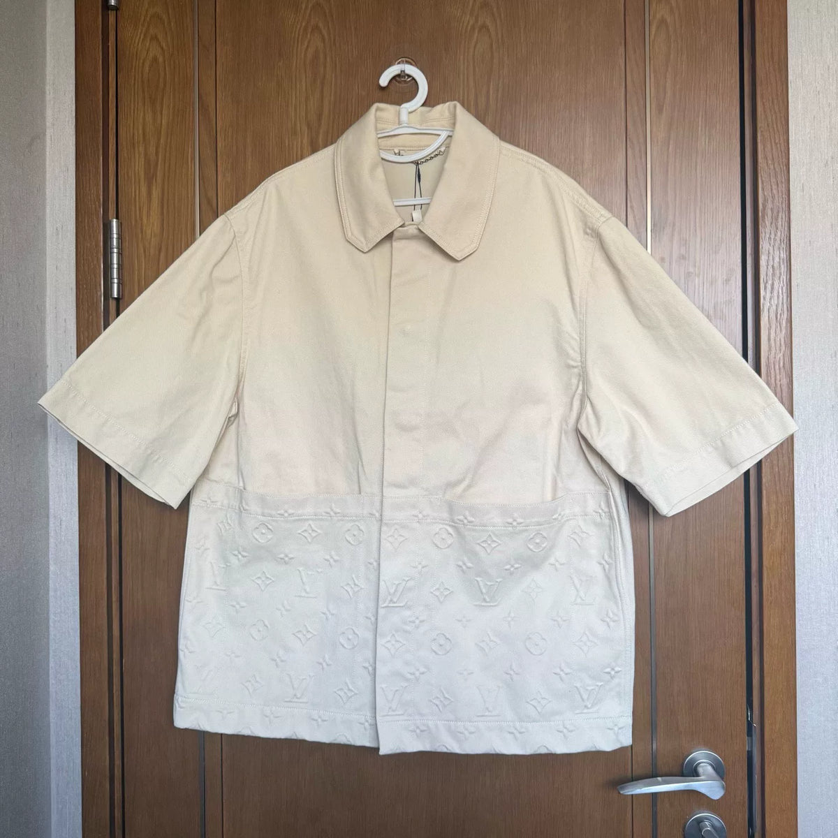 Louis Vuitton Beige Lumberjack Print Short Sleeve Shirt