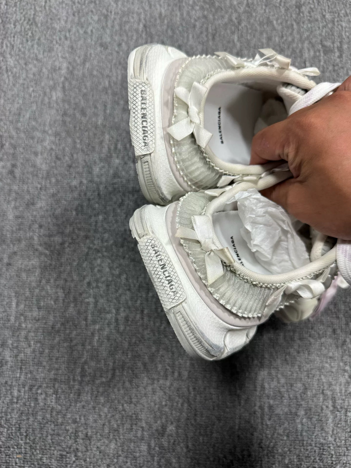 Balenciaga 3XL Lace Bow Mules