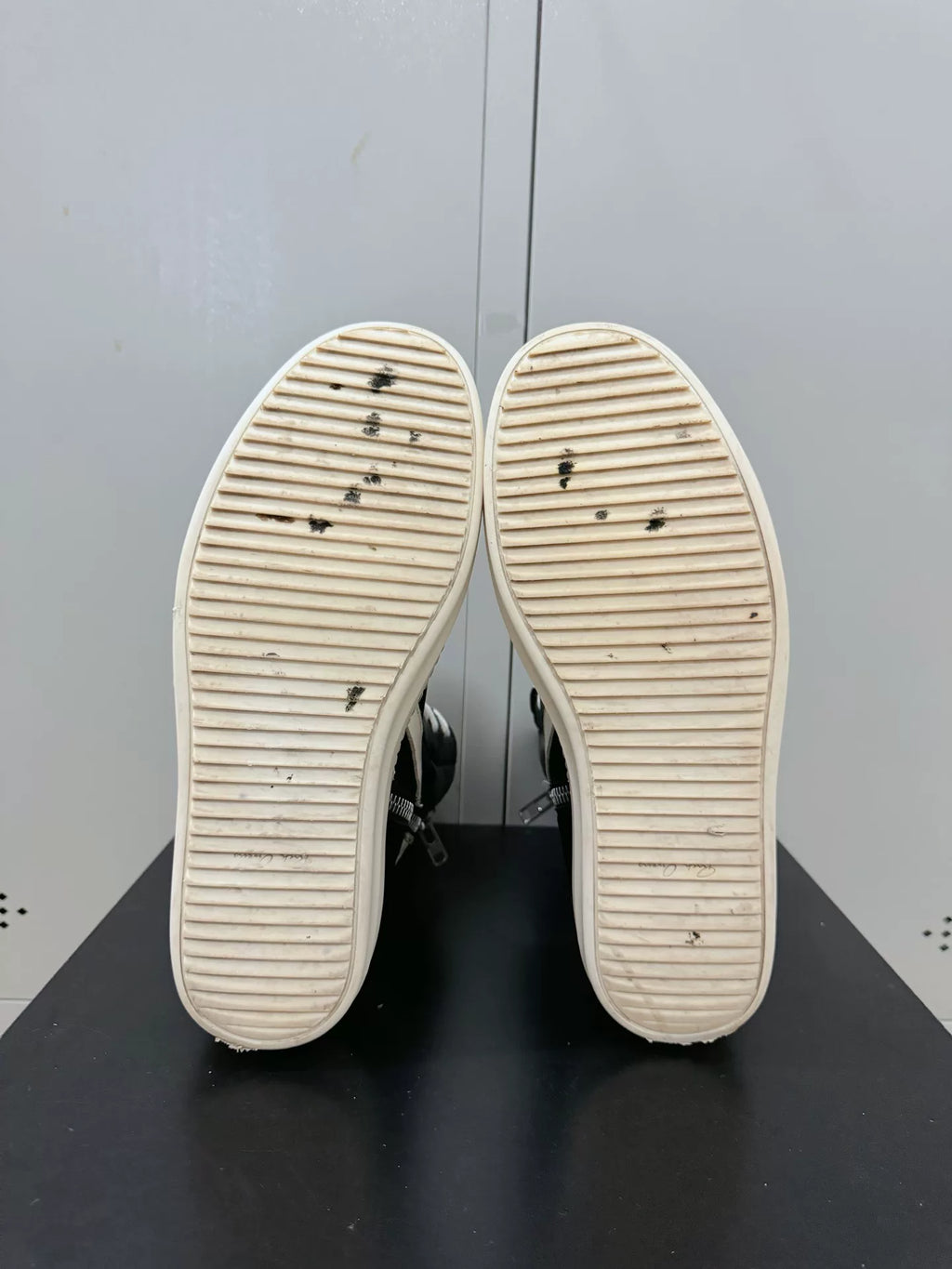 Rick Owens Black and White Inverted-Triangle Sneakers