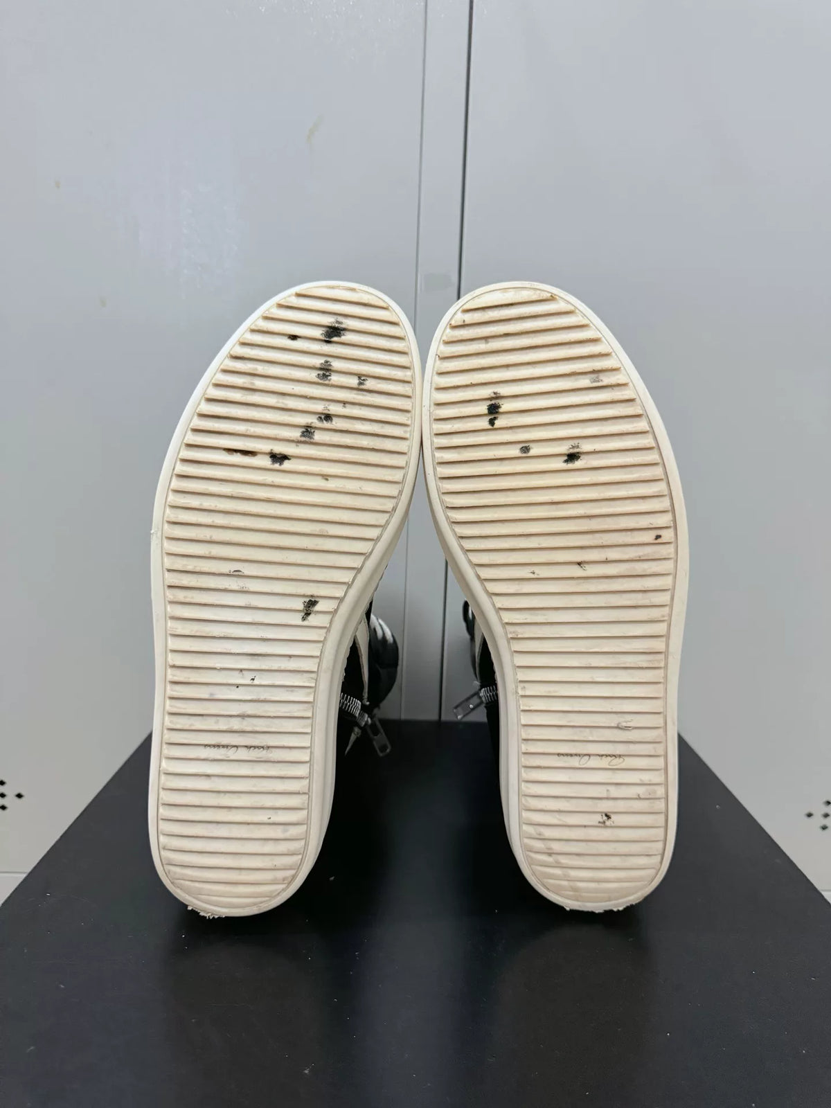 Rick Owens Black and White Inverted-Triangle Sneakers