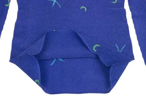 Issey Miyake Vintage Blue Starfish Pleated Top
