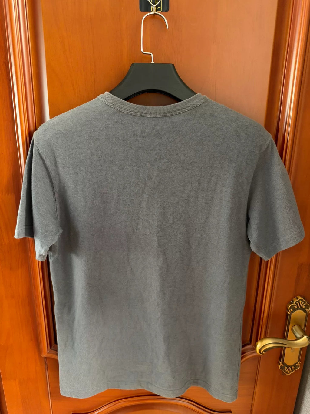 Dior Grey Flocked Logo Short Sleeve Top