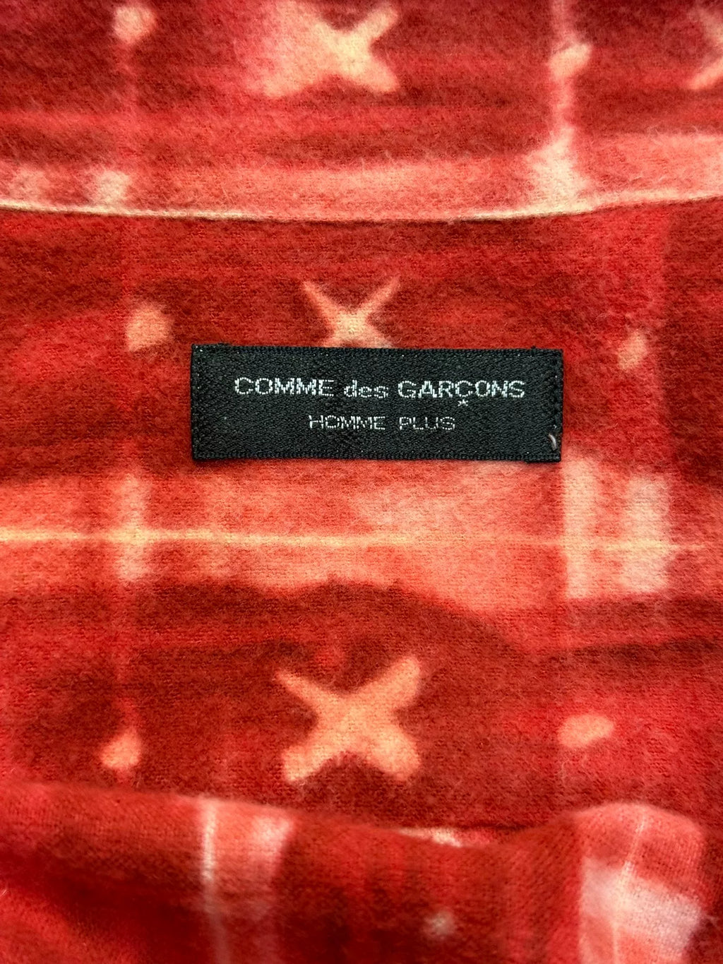 Comme Des Garçons AW95 Runway Cross Print Fleece Jacket