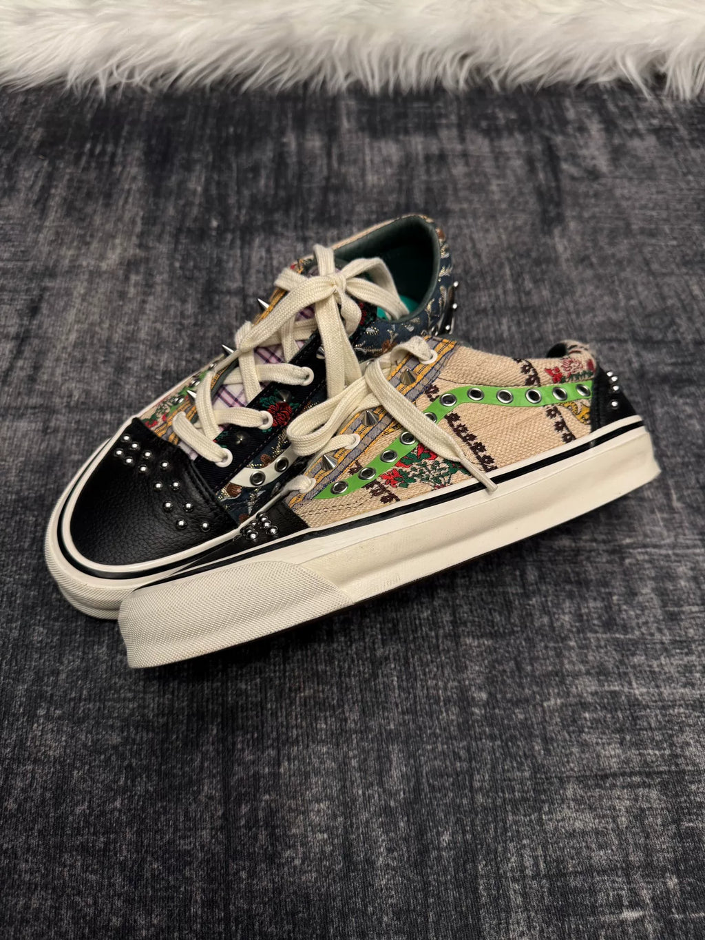 Gucci Vans Vault Old Skool Embroidered Beaded Skate Sneakers