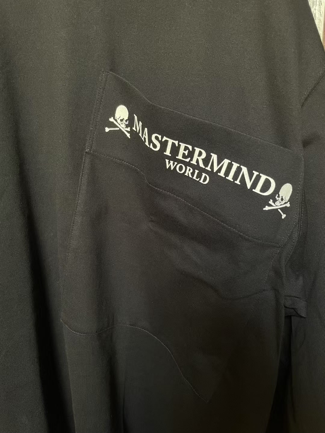 Mastermind World FW25 DAYDREAM Black Multi Pocket Cotton Long Sleeve Tee