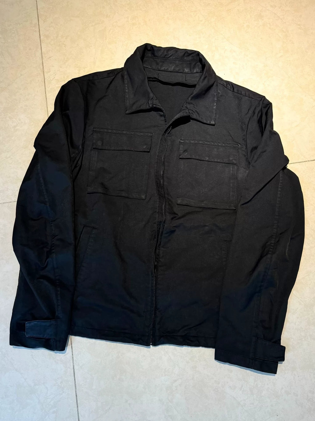 Prada Zip-Up Collared Workwear Cotton Jacket