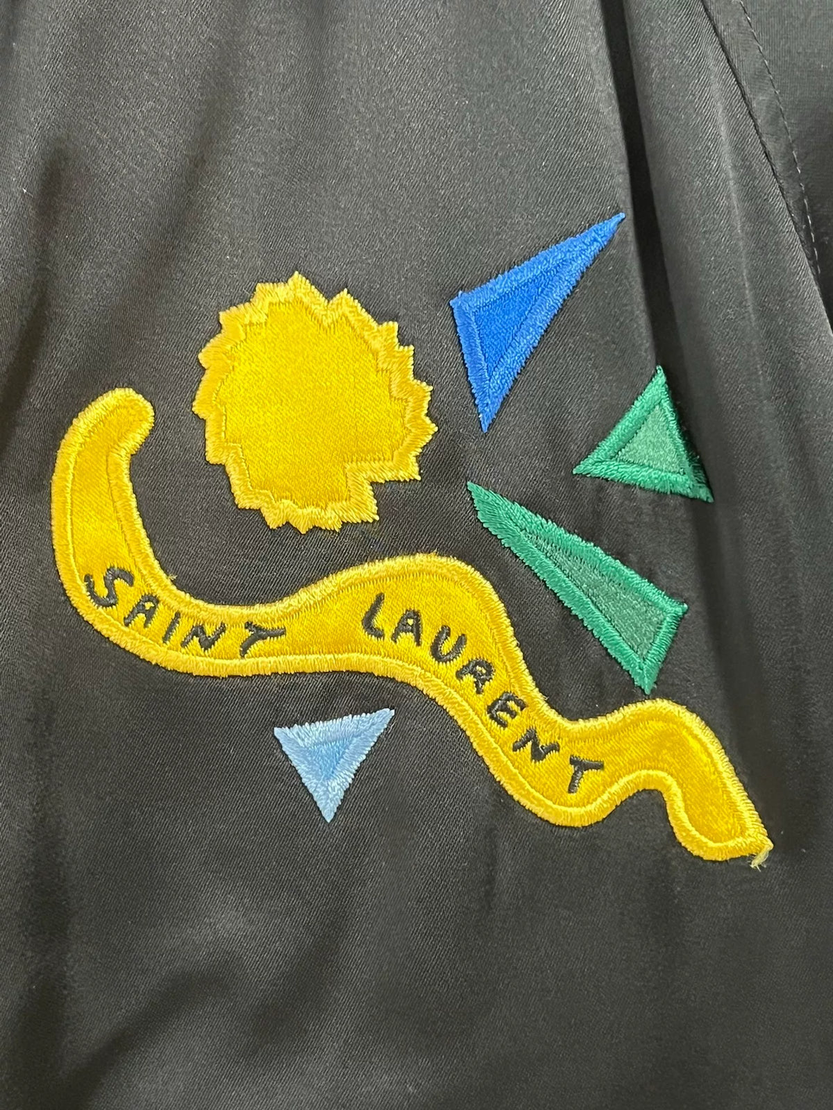 Saint Laurent Black Baseball Jacket