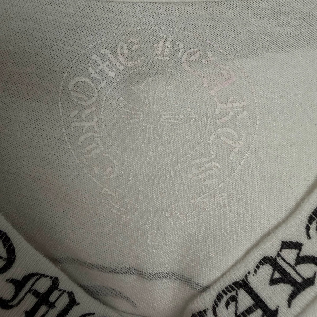 Chrome Hearts Croco Heart Horseshoe Print Short-Sleeve T-Shirt