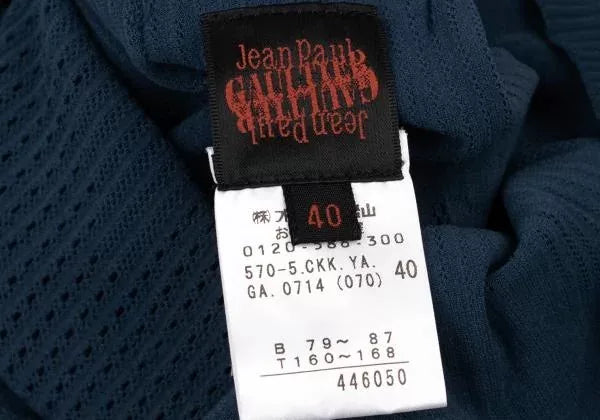 Jean Paul Gaultier Vintage Blue Cut-Out Floral Top