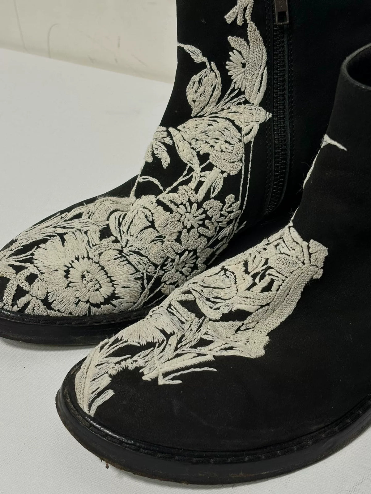 Ann Demeulemeester | S/S15 Luxurious Suede Western Boots