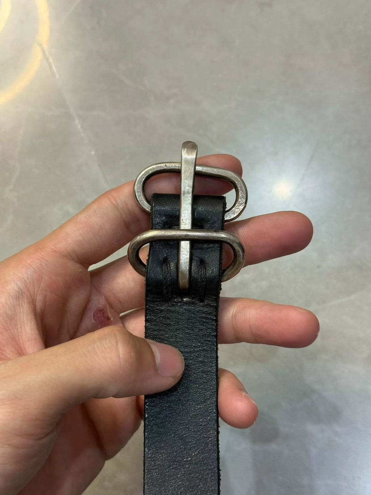 SS06 Maurizio Amadei "Y" Buckle Split Belt